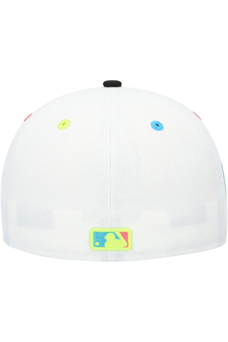 Men's New Era White Tampa Bay Rays Neon Eye 59FIFTY Fitted Hat, Alternate, color, White