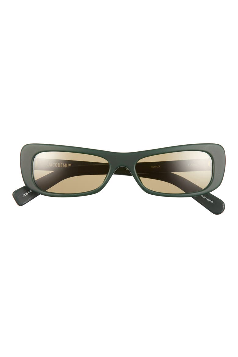 Les Lunettes Capri 55mm Cat Eye Sunglasses, Main, color, MATTE DARK GREEN/ GOLD