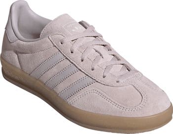 adidas gazelle silver green womens Shop Beige Womens Gazelle Indoor Lace Up Sneakers – Shoebacca main image 0