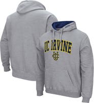COLOSSEUM Men's Colosseum Heathered Gray UC Irvine Anteaters Arch and Logo Pullover Hoodie