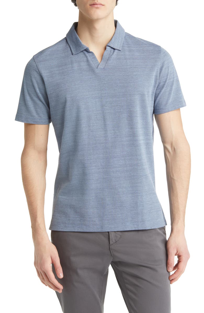 Robert Barakett Cantrell Space Dye Stripe Cotton Polo, Main, color, 