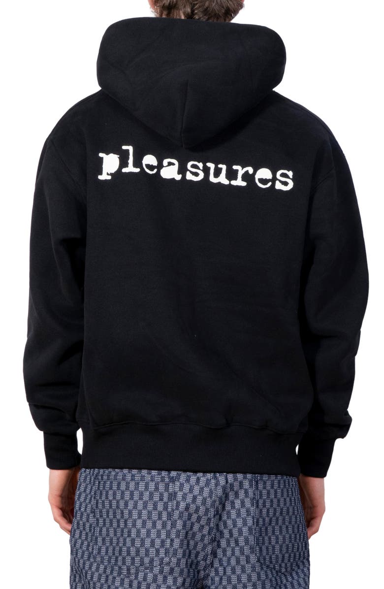 PLEASURES Slip Pullover Hoodie, Alternate, color, Black
