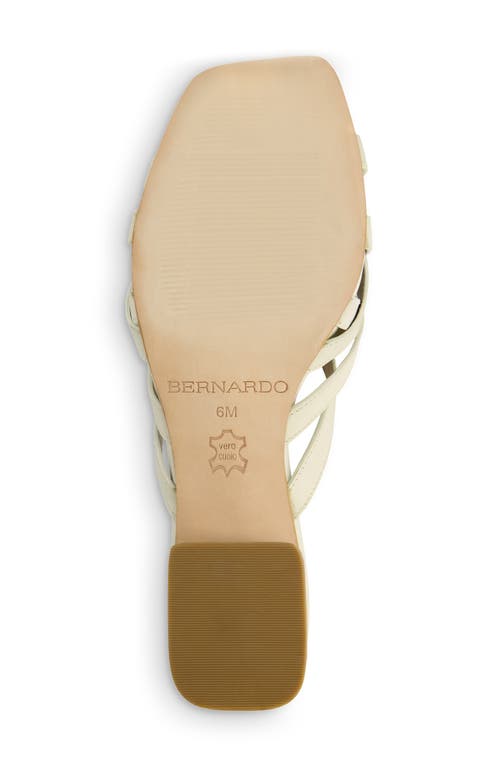 Bernardo Jacin Low Block Heel Sandal In White