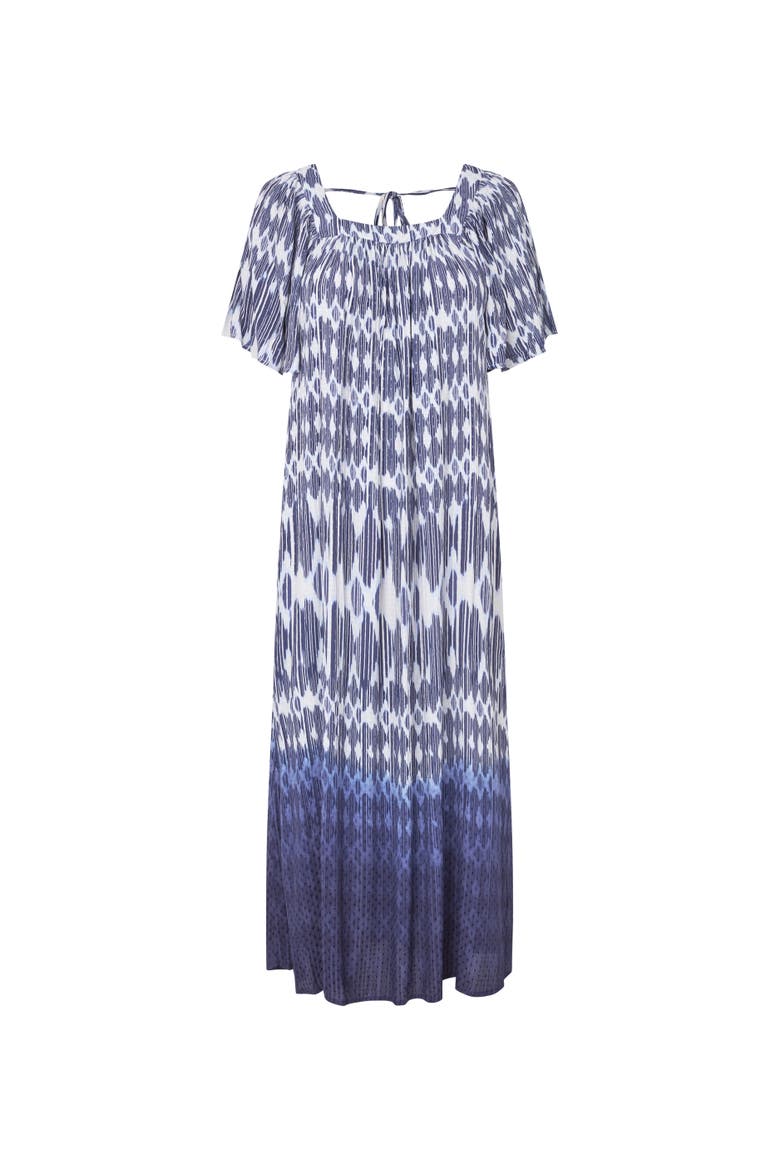 Manatores Square Neck Midi Dress, Alternate, color, Medieval Blue
