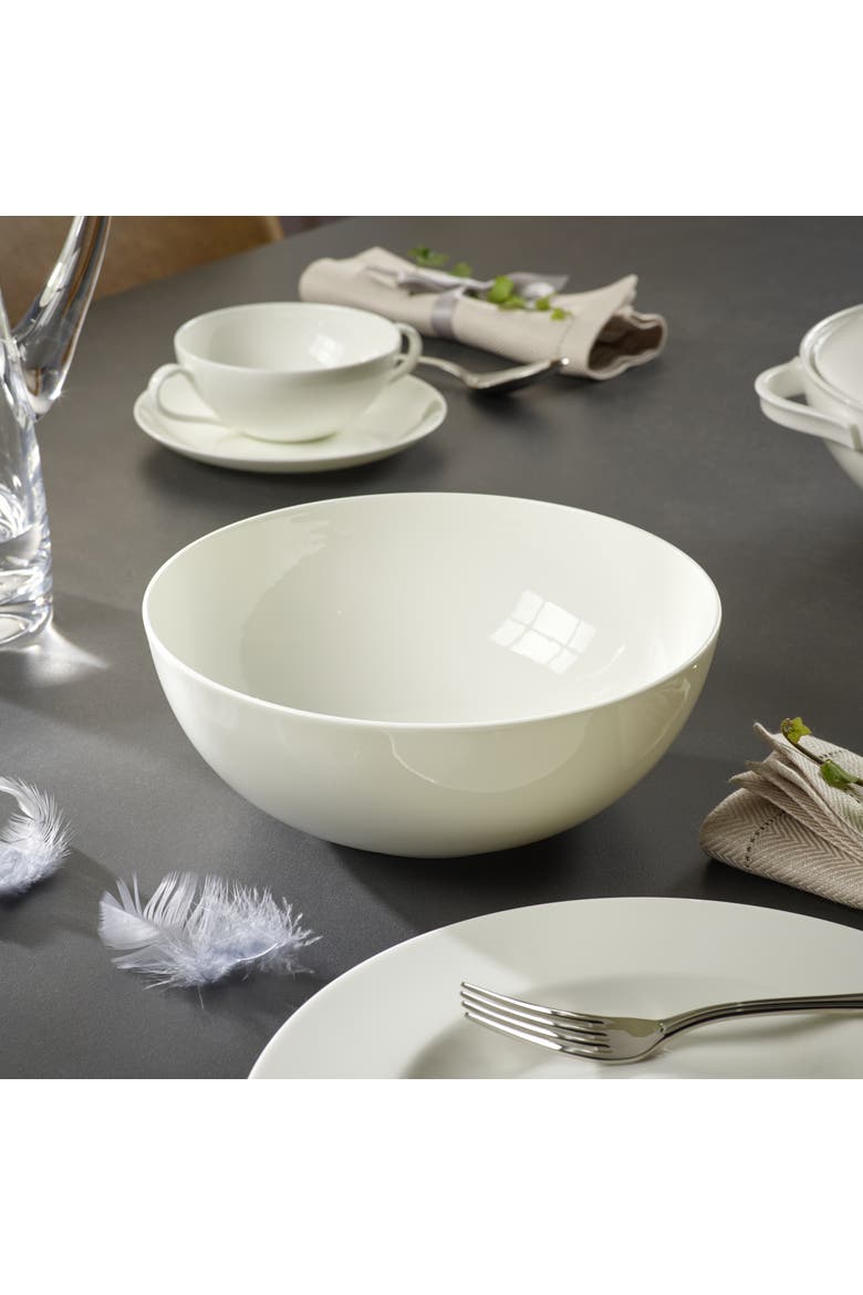Anmut Salad Bowl Medium Round, Alternate, color, White