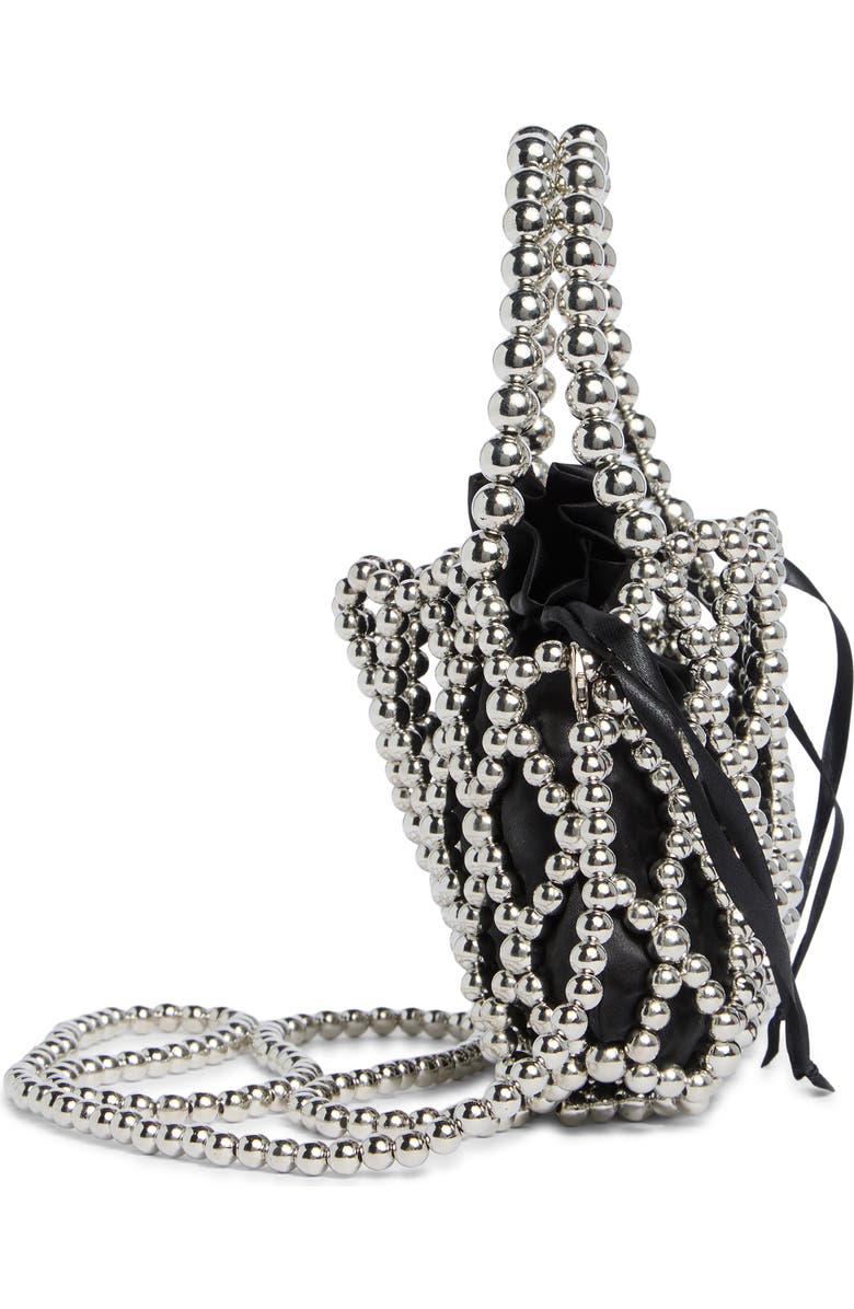 BCBG Beaded Cage Mini Bag, Alternate, color, Black