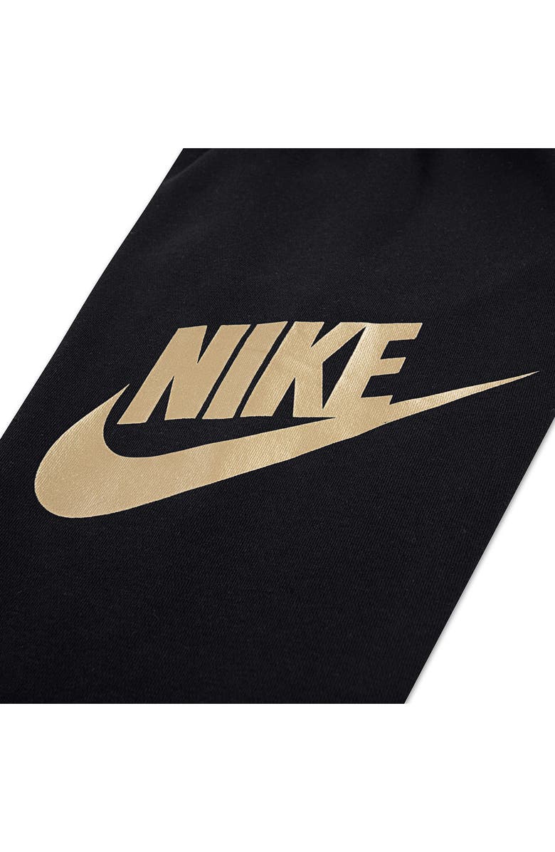 Nike Kids' Club Fleece Hoodie & Pull-On Pants Set, Alternate, color, Black/ Metallic Gold