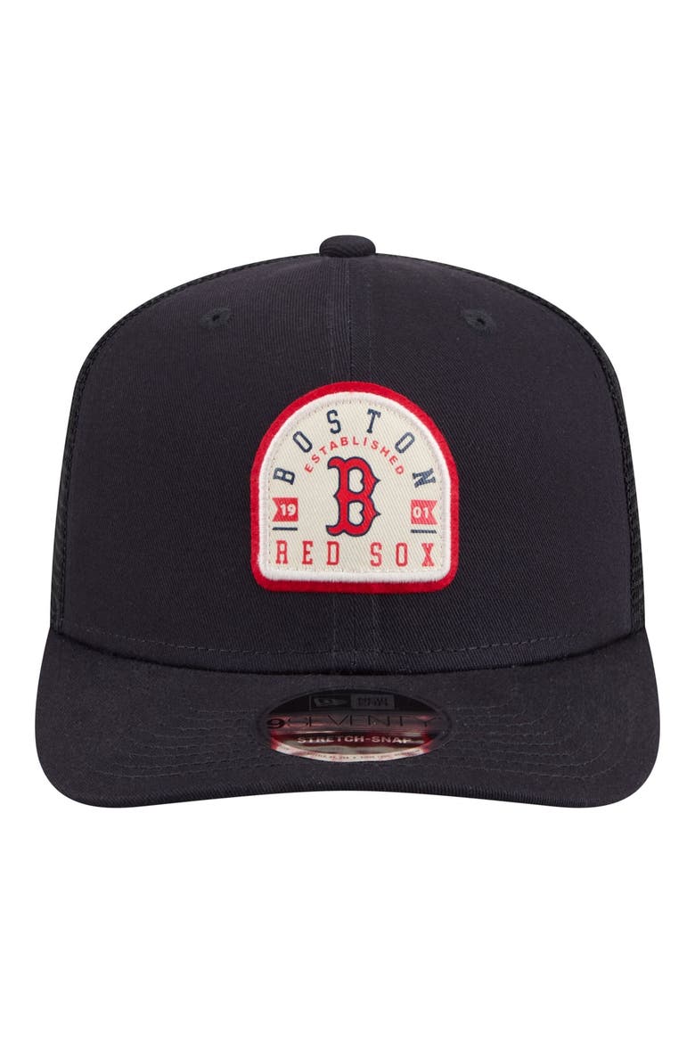 Men's New Era Navy Boston Red Sox Contest 9SEVENTY Adjustable Trucker Hat, Alternate, color, Navy