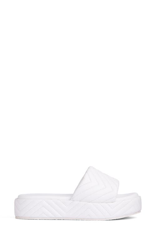 Beautiisoles Deedee Platform Slide Sandal In White