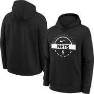 Nike Youth Nike Black Brooklyn Nets 2025/26 Club Fleece Practice Hoodie