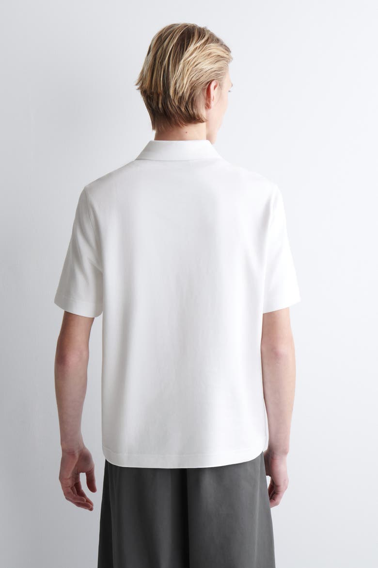 Cotton-Piqué Polo Shirt, Alternate, color, WHITE