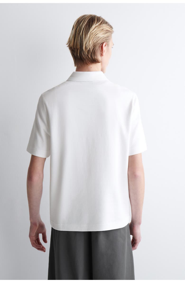 COS Cotton-Piqué Polo Shirt, Alternate, color, White