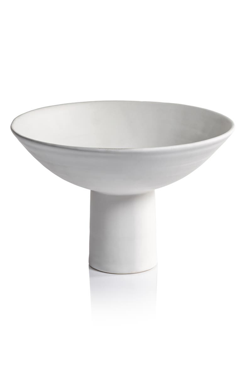 Zodax Nurana Funnel Ceramic Bowl, Alternate, color, White