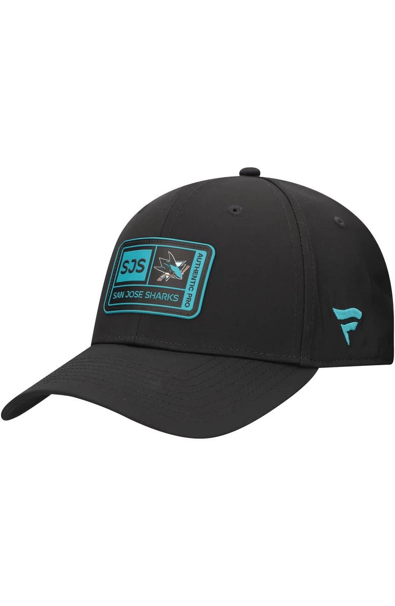 FANATICS Men's Fanatics  Black San Jose Sharks Training Camp Fitted Hat, Alternate, color, Black