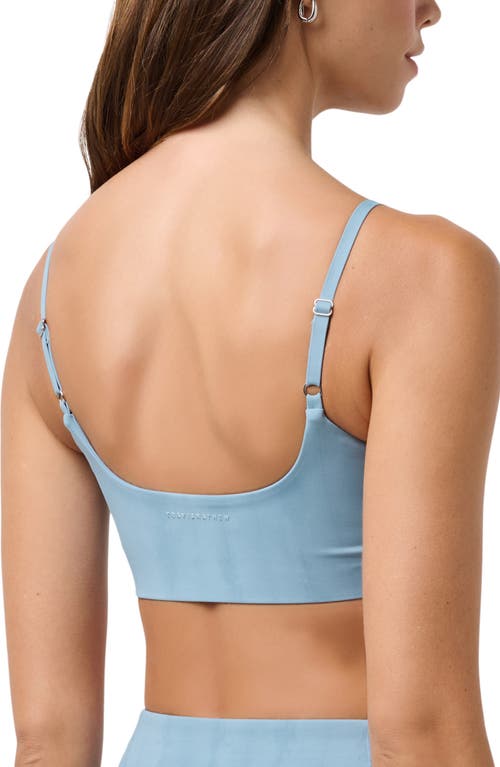 Travismathew Moveknit Resilience Longline Sports Bra In Blue