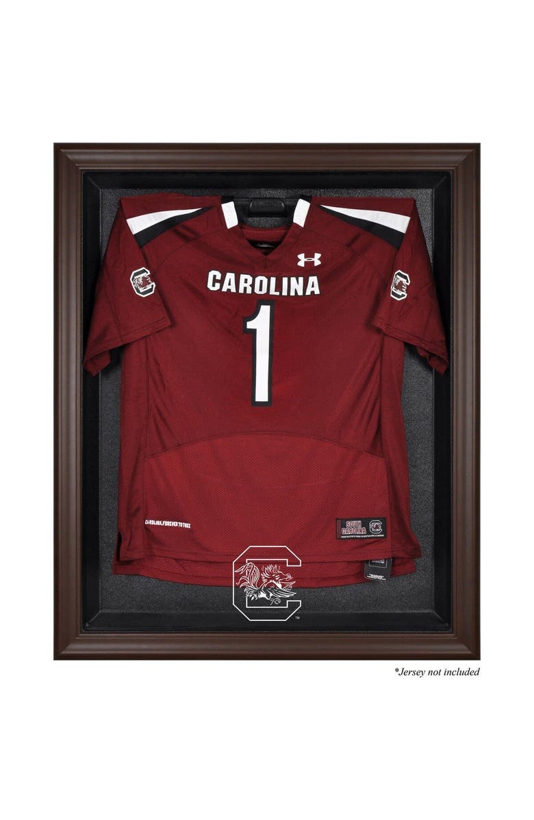 FANATICS AUTHENTIC South Carolina Gamecocks Brown Framed Logo Jersey Display Case, Main, color, 