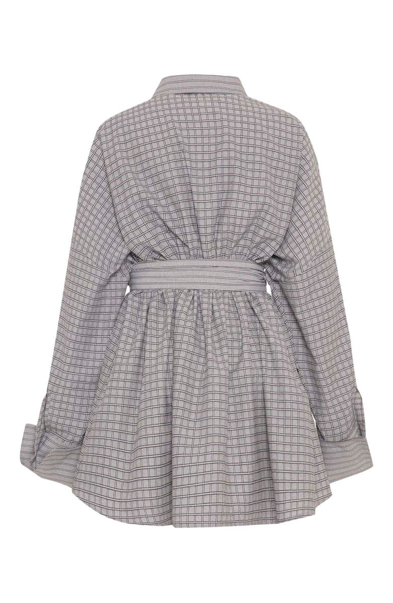 THEO The Label Echo Plaid Fit-and-Flare Mini Dress, Alternate, color, Black