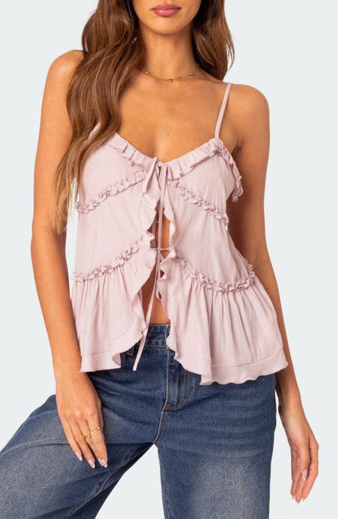 Juniper Ruffle Tie Front Camisole