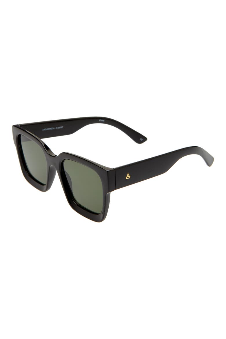 Andromeda 54mm Square Sunglasses, Alternate, color, BLACK / GREEN MONO