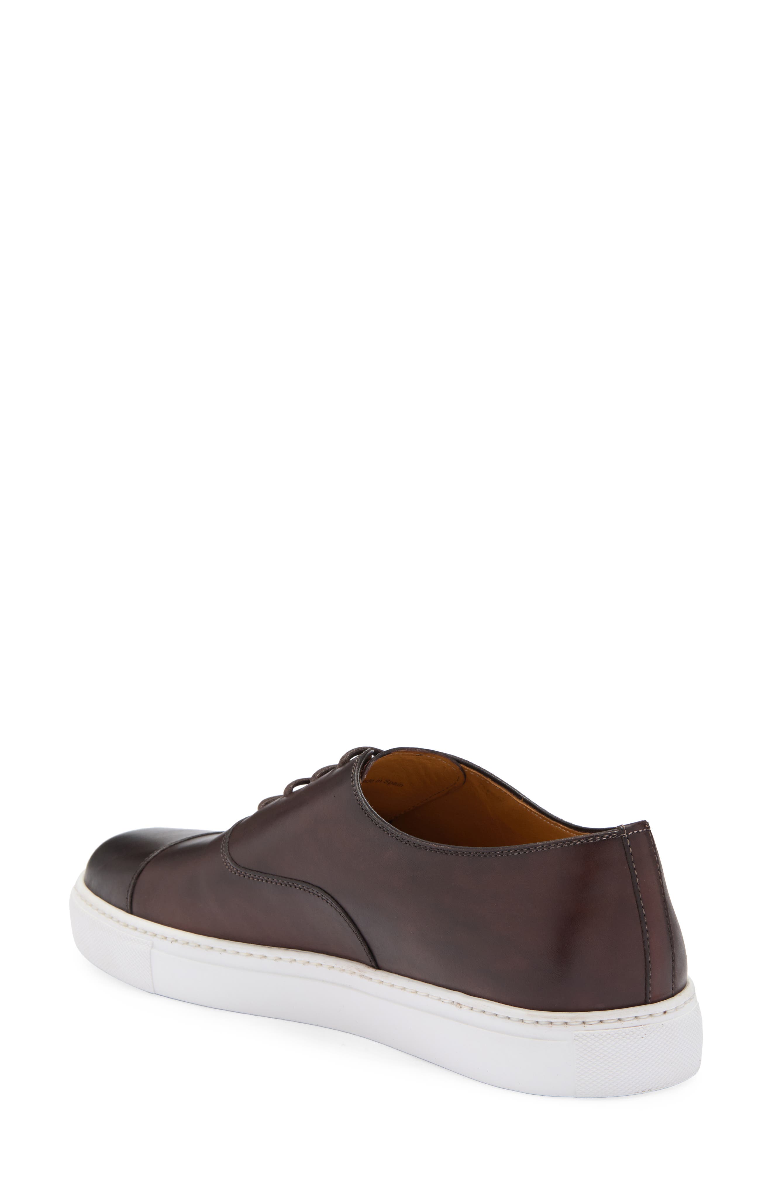 Magnanni Albert Cap Toe Sneaker, Alternate, color, Brown