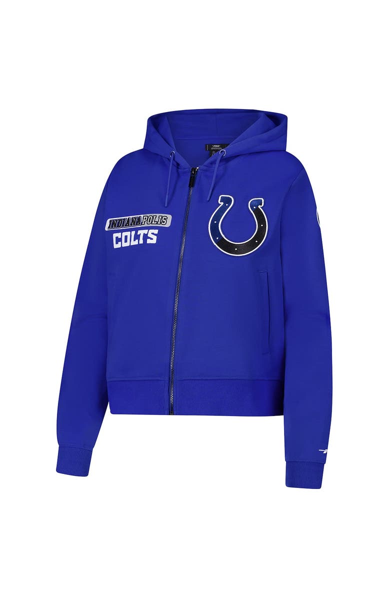 PRO STANDARD Women's Pro Standard Royal Indianapolis Colts Split Logo Full-Zip Hoodie, Alternate, color, 