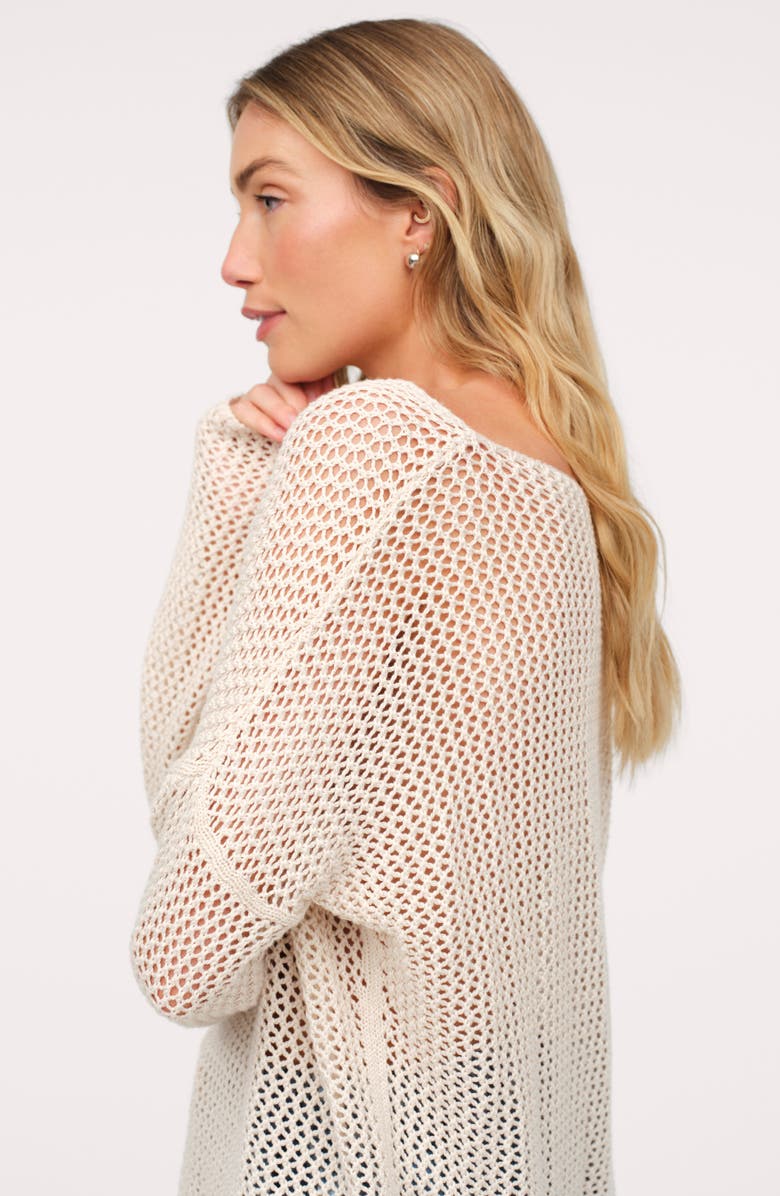 nuuds Summer Breeze Open Stitch Sweater, Alternate, color, Bone