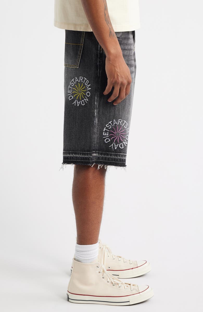 DIET STARTS MONDAY Sol Denim Shorts, Alternate, color, Black