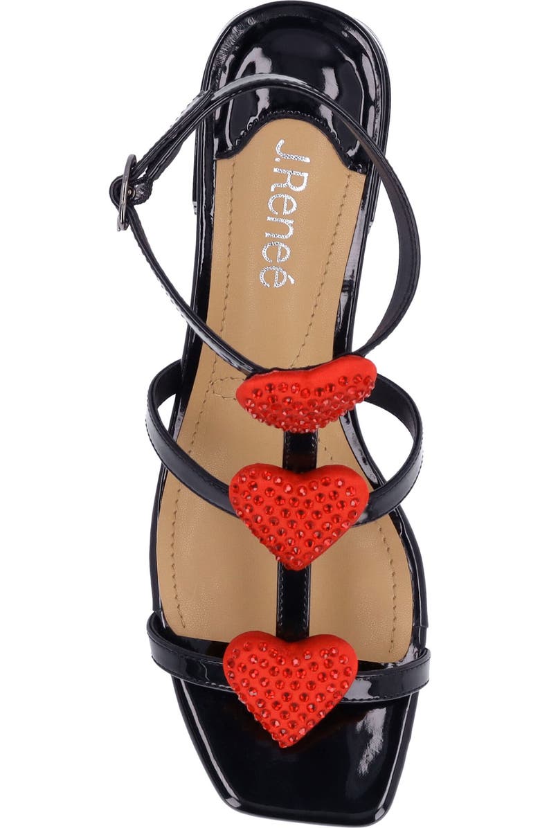 J. Reneé Heartly Strappy Sandal, Alternate, color, Black