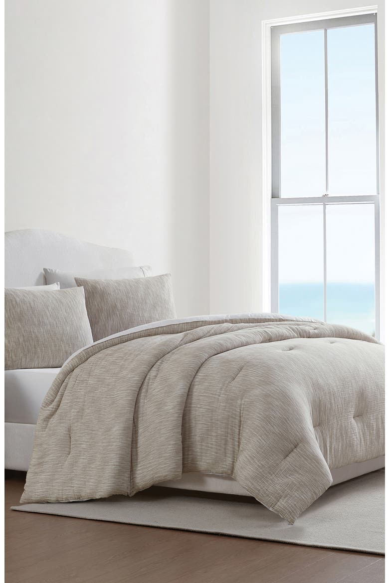 Theo 3-Piece Cotton Comforter Set, Main, color, TAUPE