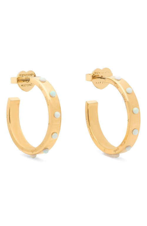 Kate Spade New York Large Faux Opal Hoop Earrings In Opal