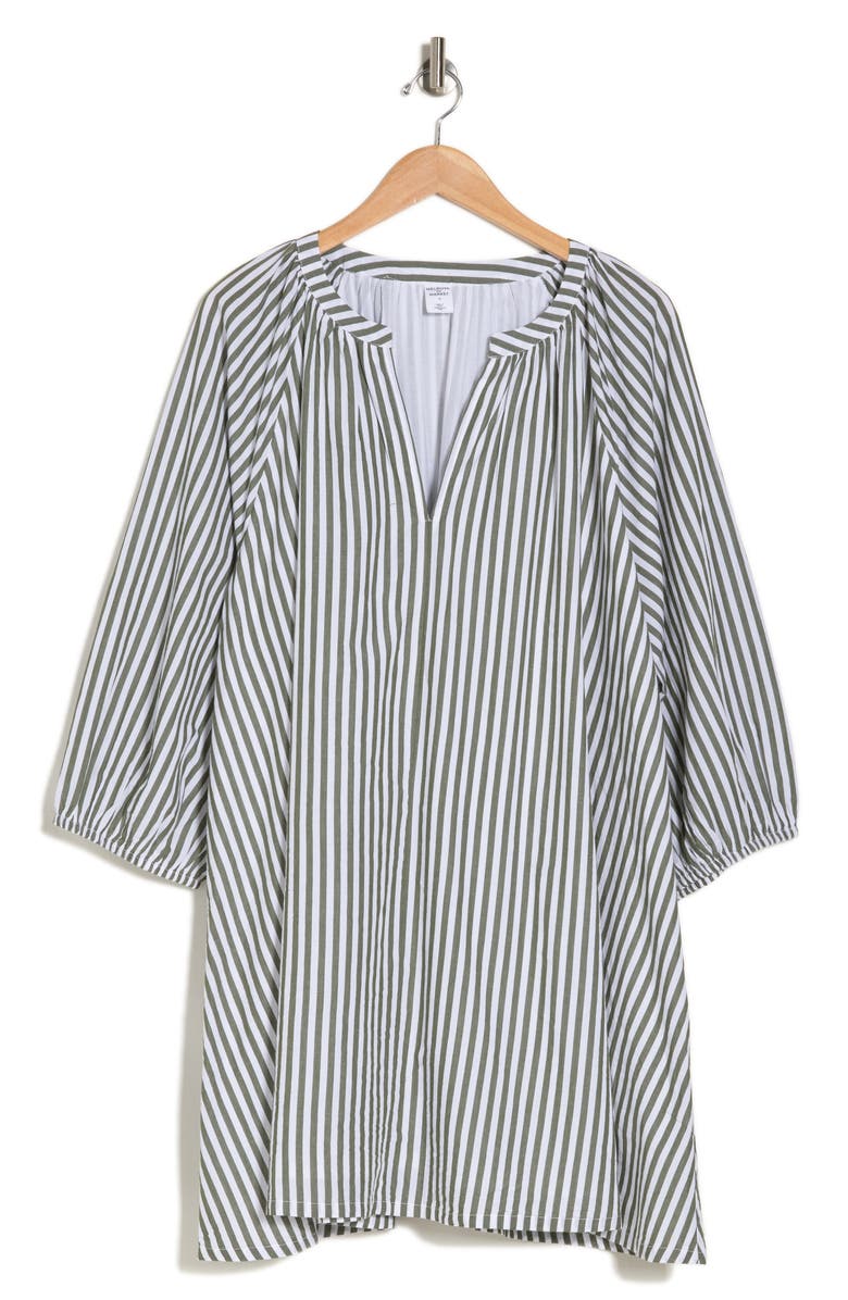 Melrose and Market Long Sleeve Poplin Minidress, Alternate, color, 