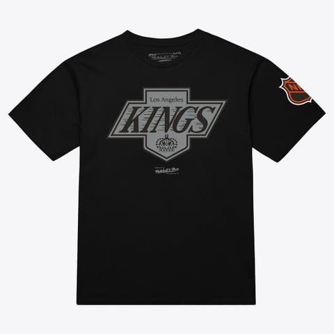 Men's Mitchell & Ness Black Los Angeles Kings Core Vintage Logo T-Shirt