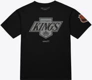 Mitchell & Ness Men's Mitchell & Ness Black Los Angeles Kings Core Vintage Logo T-Shirt