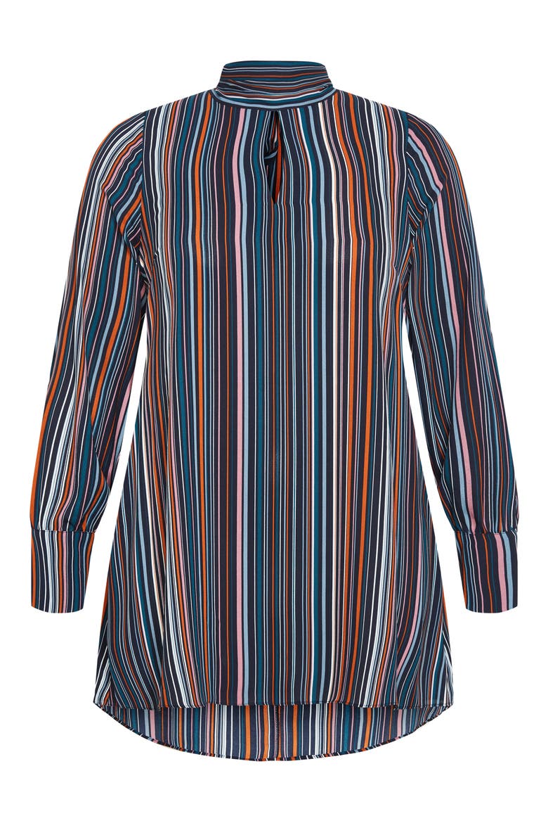 Illusion Stripe Tunic Top, Alternate, color, MIDNIGHT STRIPE