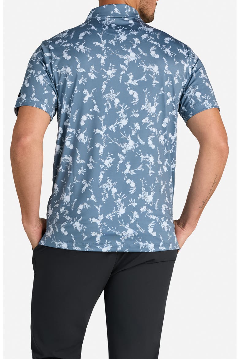 Pollen Hazard Floral Performance Golf Polo, Alternate, color, POLLEN HAZARD