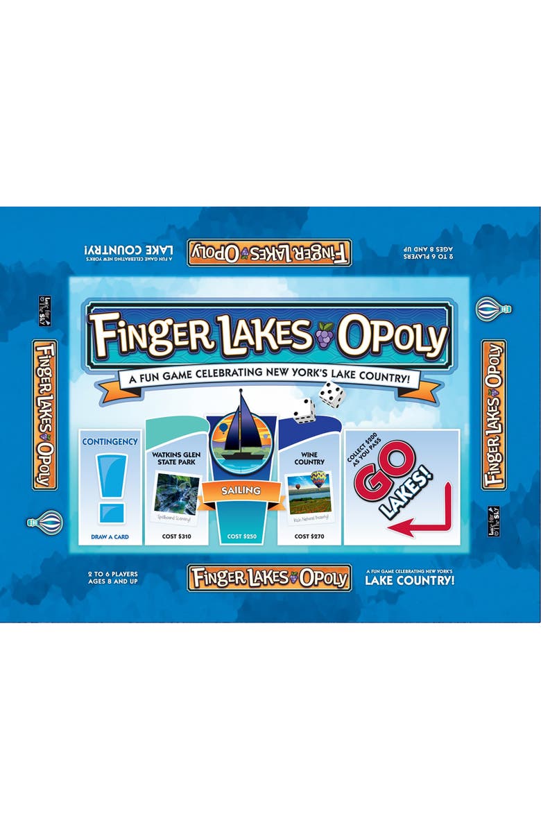 Late for the Sky Finger Lakesopoly Monopoly Board Game, Main, color, 