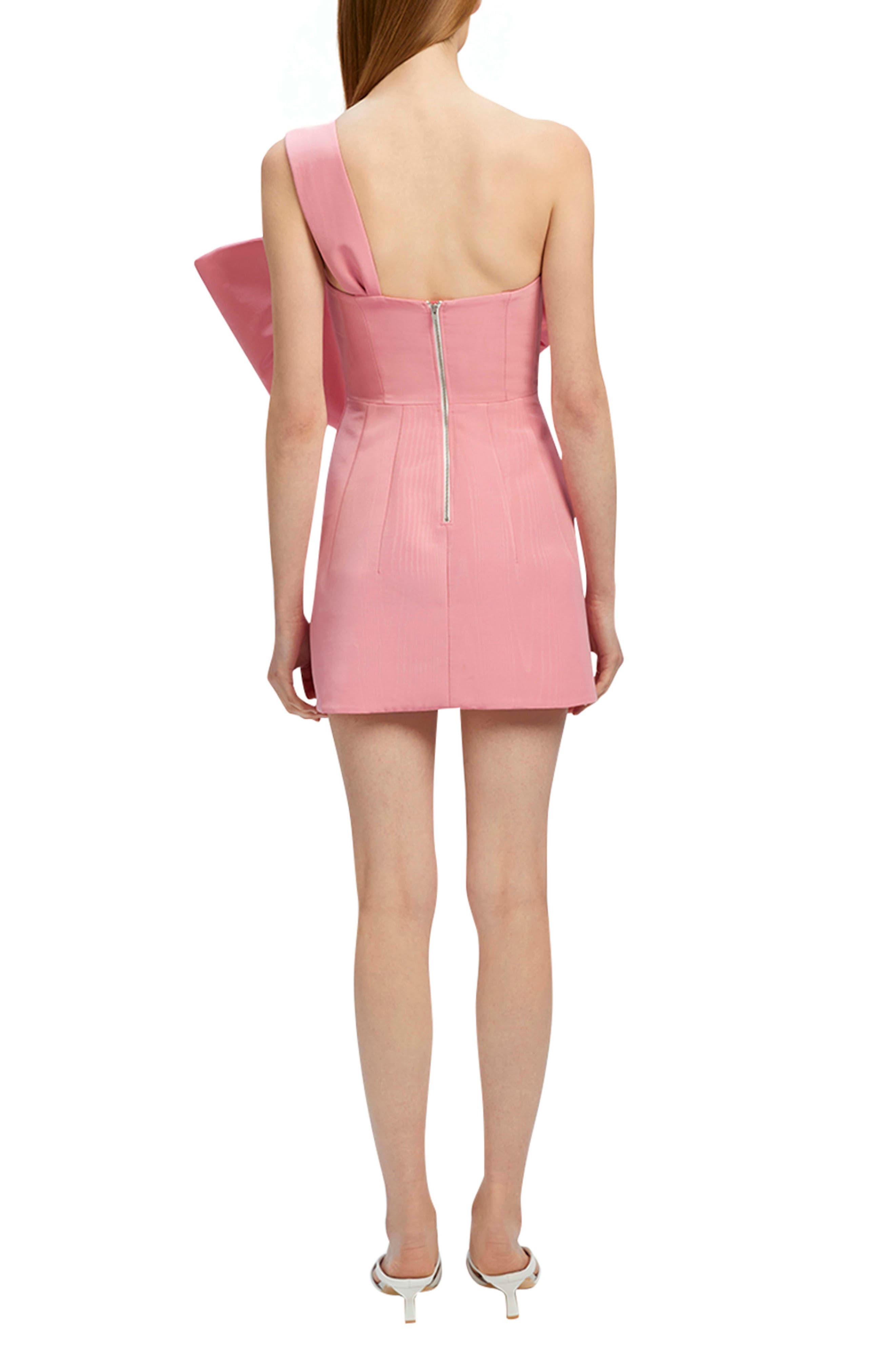 bella bow mini dress in bliss pink Bardot Bella Bow Mini Dress In Bliss Pink