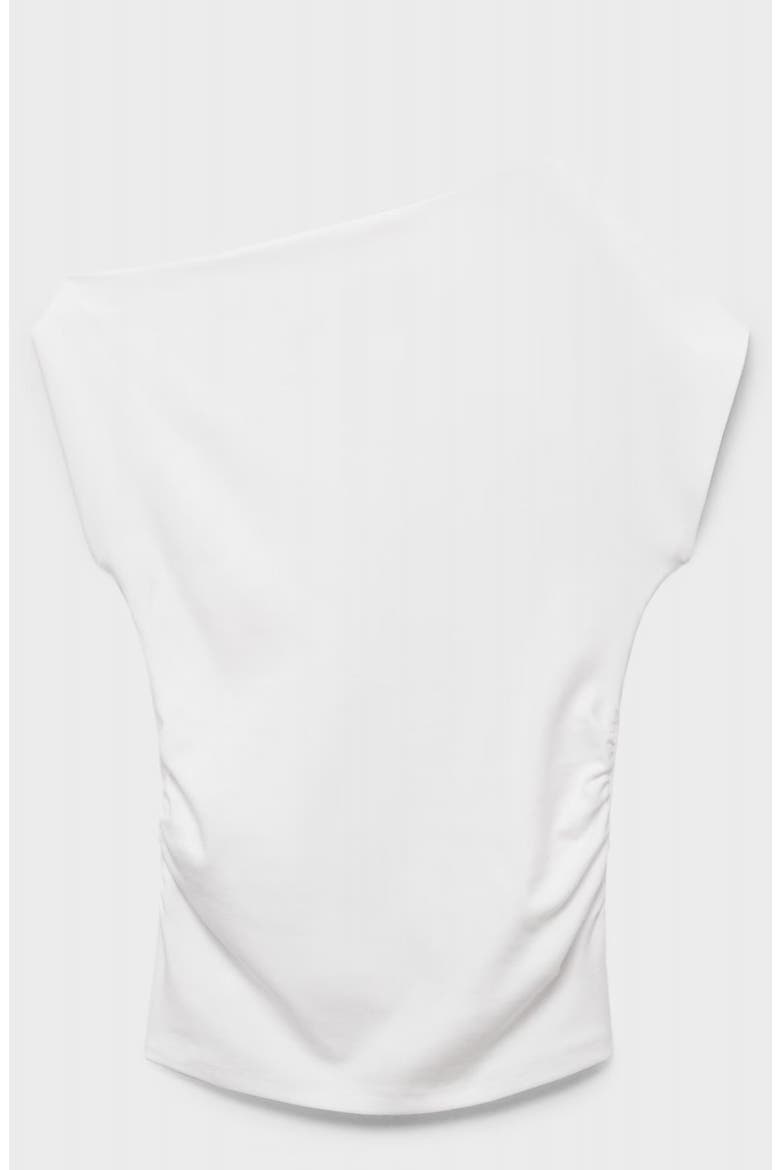 Drape One-Shoulder Top, Alternate, color, WHITE