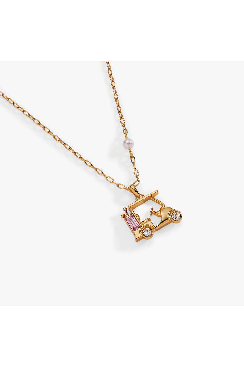 Golf Cart Necklace, Alternate, color, Gold