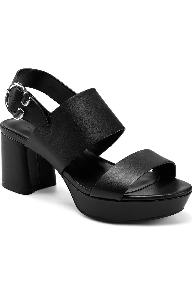 Aerosoles Camera Platform Sandal, Main, color, Black Leather