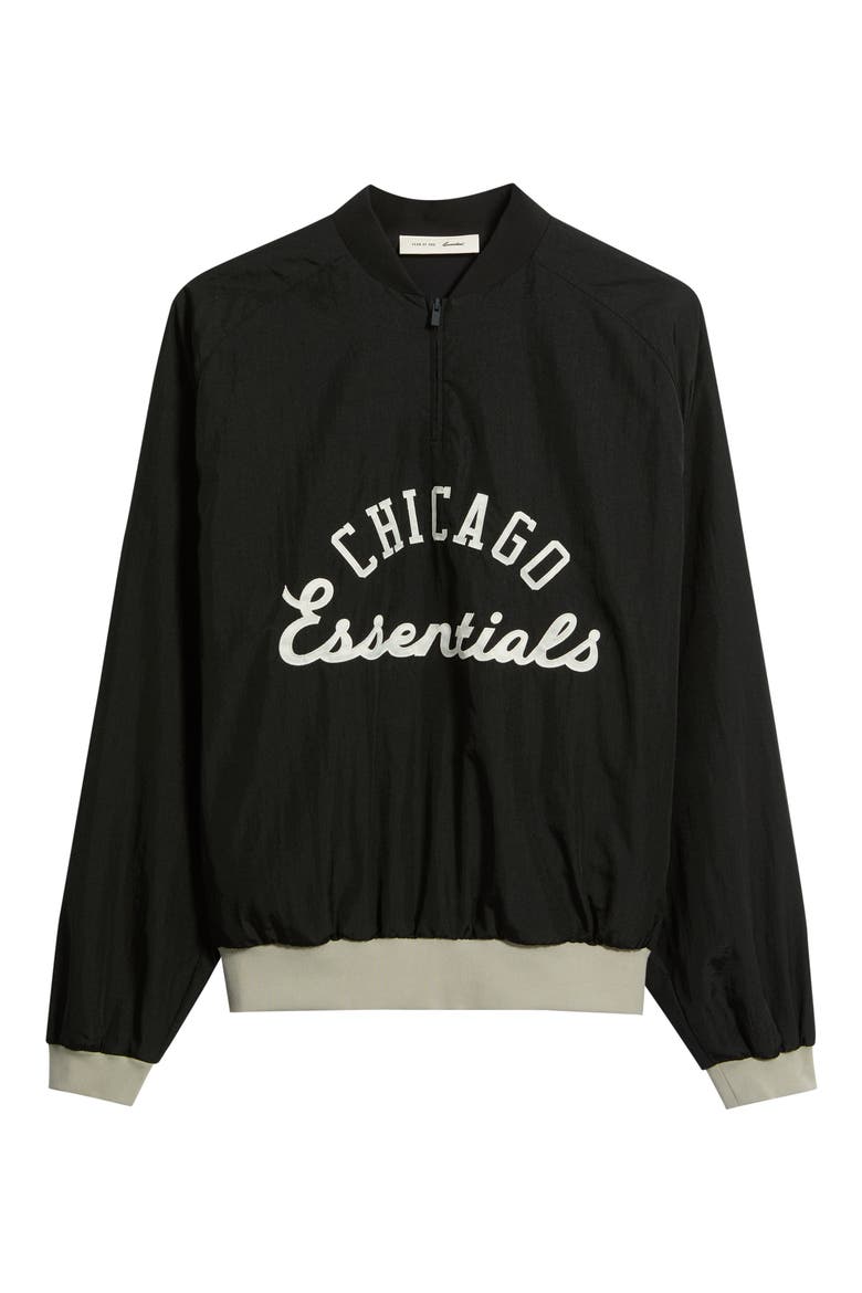 x MLB Chicago White Sox Nylon Half Zip Pullover, Alternate, color, BLACK