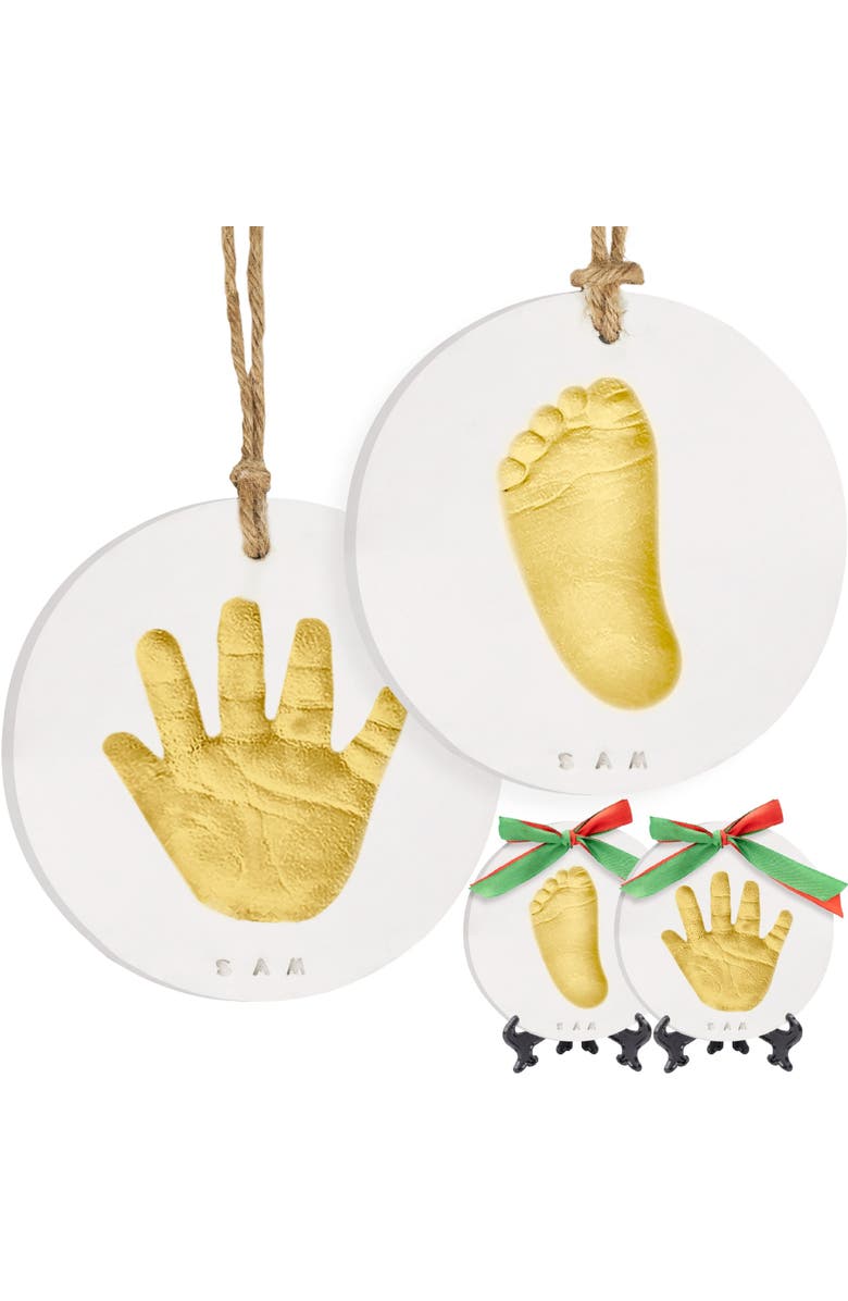 KeaBabies Cherish Ornament Keepsake Kit, Main, color, White, Gold Paint