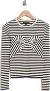 Marc Jacobs Striped Trompe l'Oeil Bow Sweater