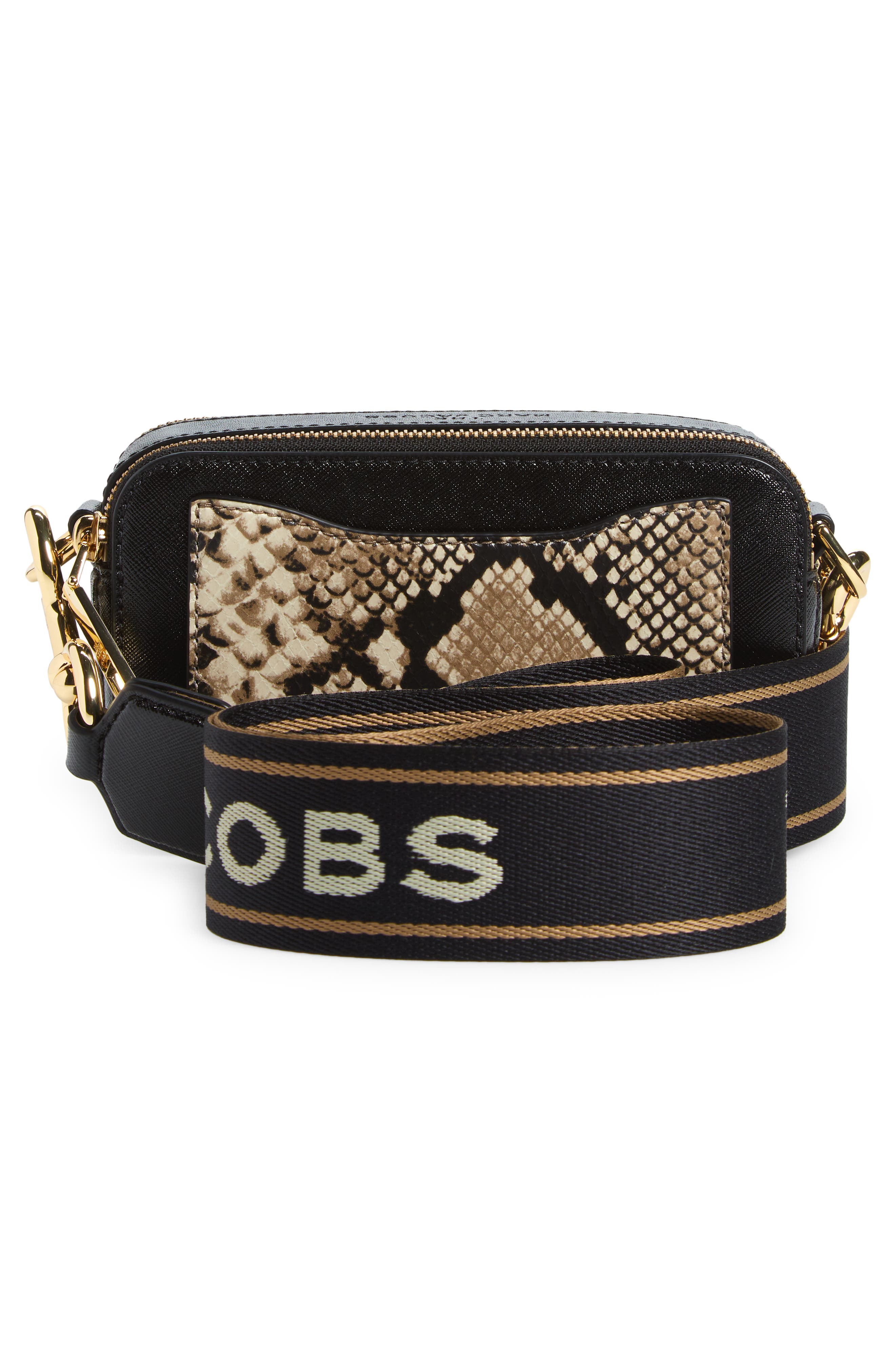 Marc Jacobs Snapshot Reptile Embossed Leather Crossbody Bag, Alternate, color, 