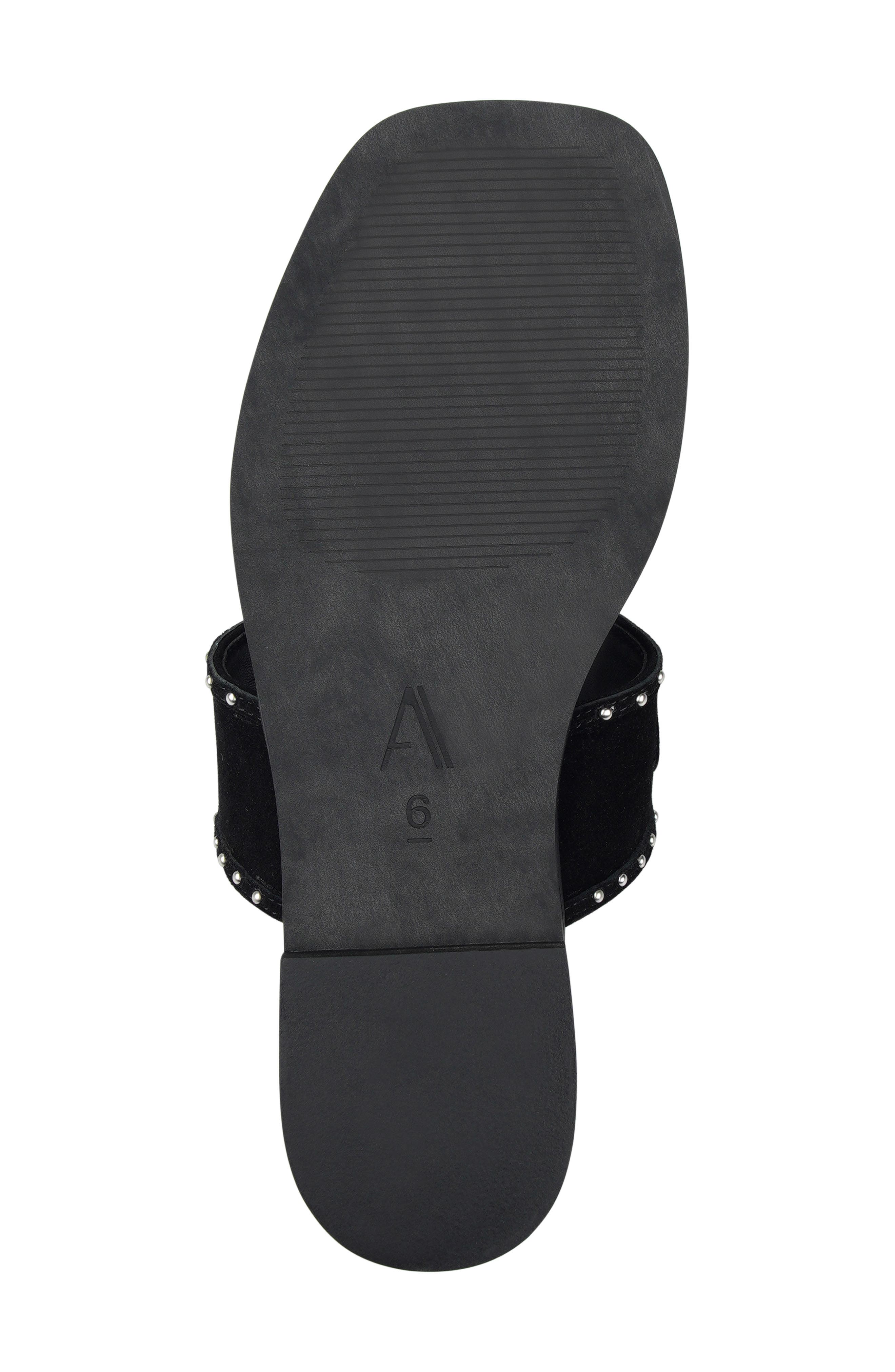 Lynwood Leather Flip Flop, Alternate, color, BLACK SUEDE