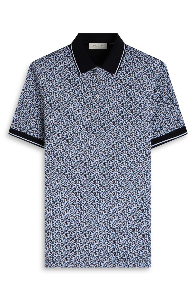 Bugatchi Vance OoohCotton<sup>®</sup> Geo Print Polo, Alternate, color, Zinc
