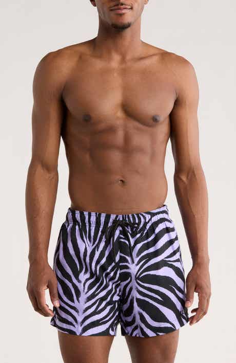 BOSS Zebra Stripe Swim Trunks