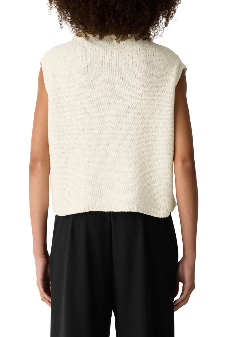 Cowl Neck Organic Cotton Blend Sweater, Alternate, color, ECRU