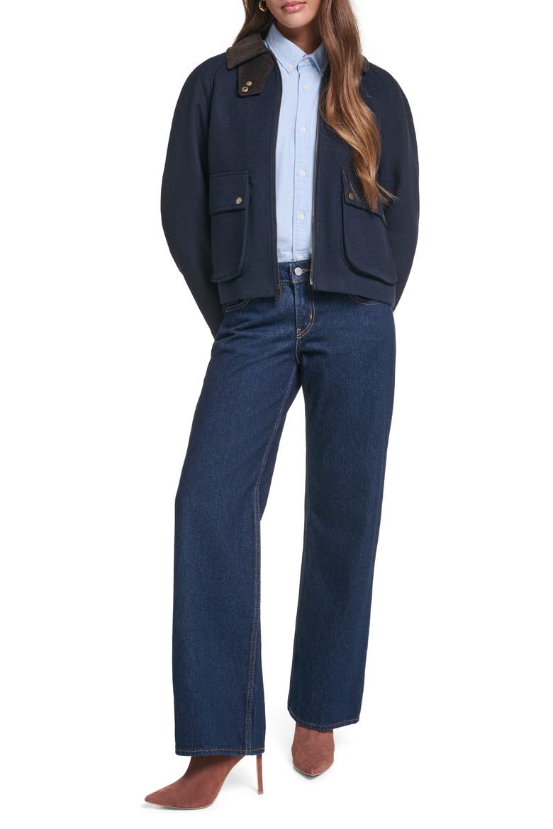 Zip Front Jacket, Alternate, color, NAVY