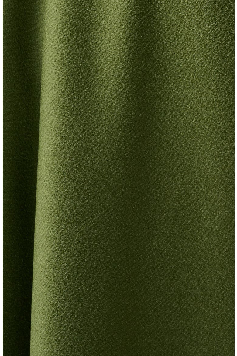 Cowl Neck Satin Crepe Dress, Alternate, color, OLIVE CYPRESS